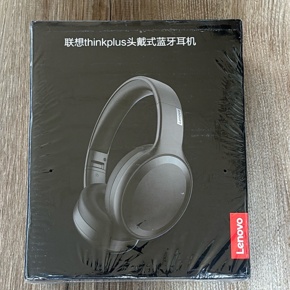 Lenovo Think Plus Over-Ear Bluetooth Headphones Cushioned Head Phones Black 🆕